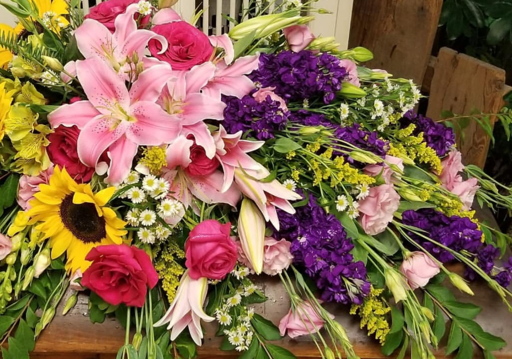 Garden Dreams Casket Spray